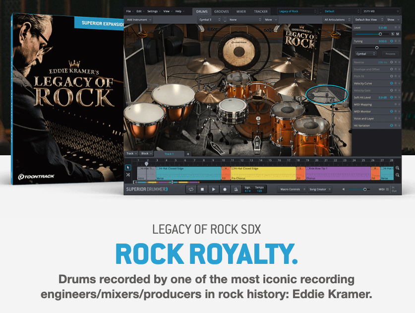 Toontrack LEGACY OF ROCK SDX